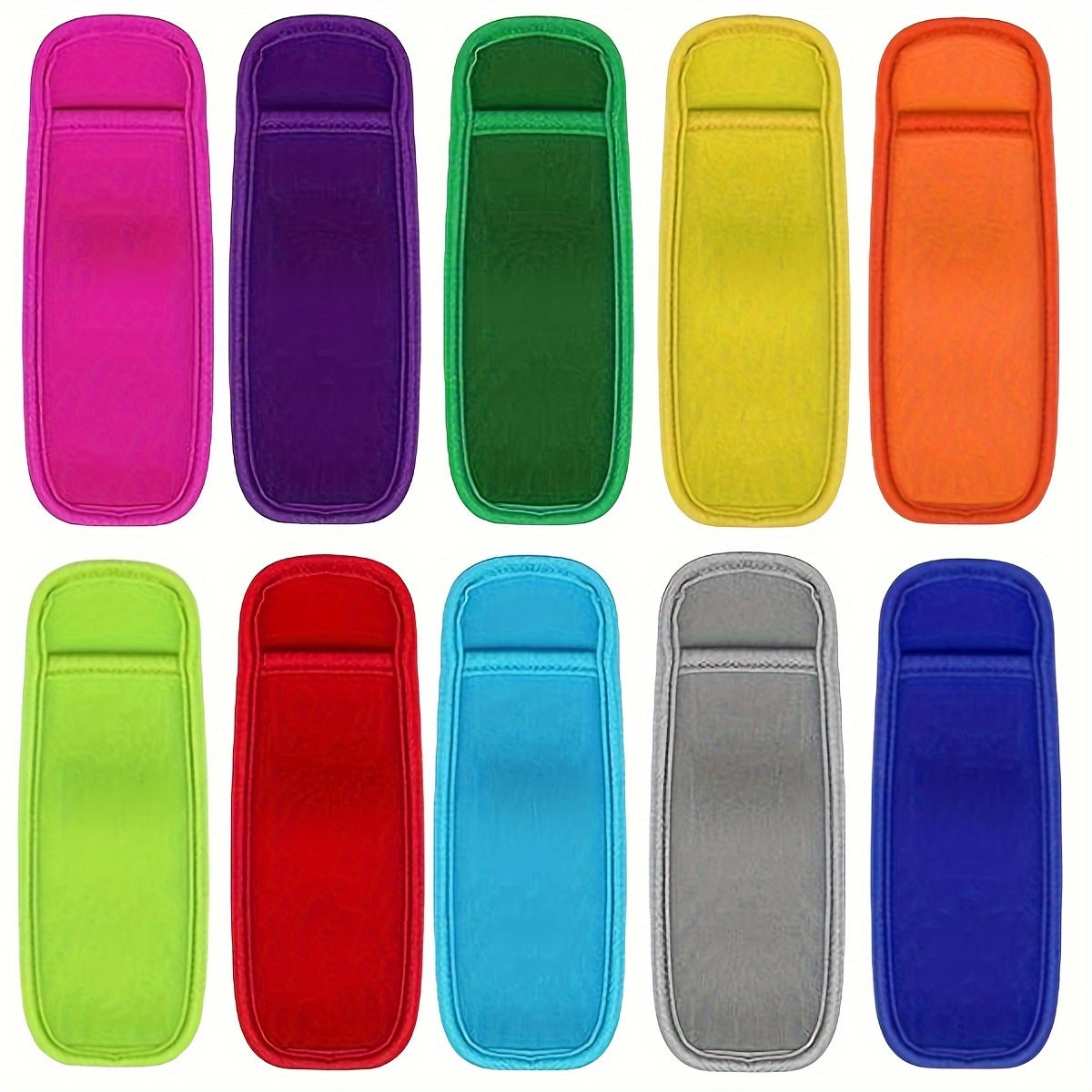10 Reusable Popsicle Bags Colorful Ice Pop Sleeves for Outdoor Camping