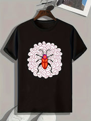 Insect Print Men's Graphic T-shirt for Summer