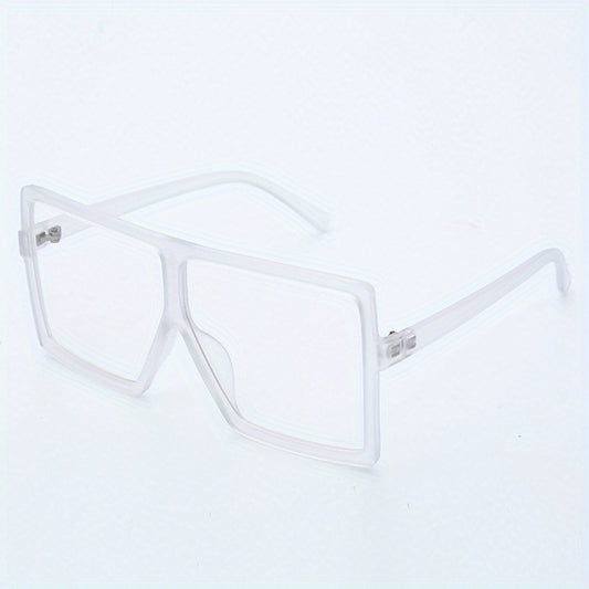 Oversized Square Sunglasses Flat Top UV400