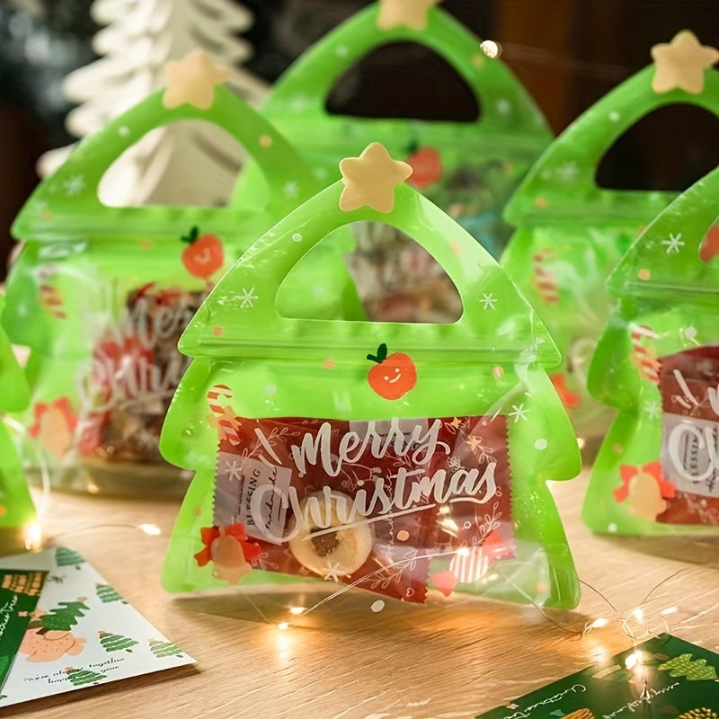10pcs Christmas Gift Bags for Candy Packaging