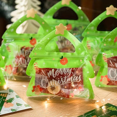 10pcs Christmas Gift Bags for Candy Packaging