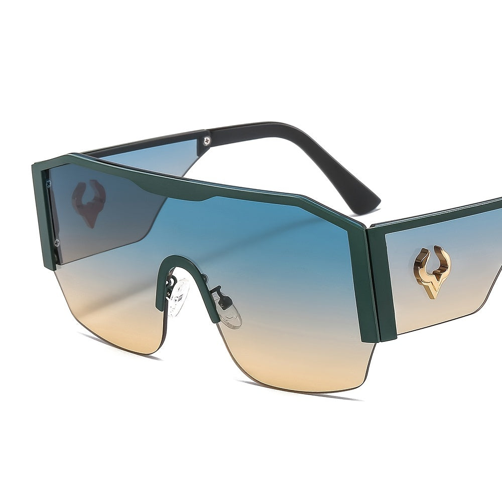 Metal Cattle Totem Pattern Sunglasses UV400 Men's 17916 Cycling Goggles