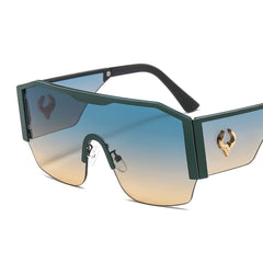 Metal Cattle Totem Pattern Sunglasses UV400 Men's 17916 Cycling Goggles
