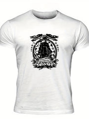 Men's Graphic T shirt Casual Comfy Slightly Stretch Crew Neck Tee