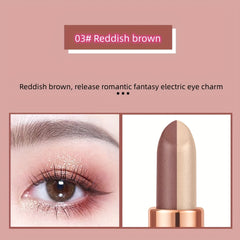 Two Tone Shimmer Eyeshadow Stick Brown Orange Natural Eye Makeup