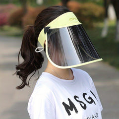 Candy Adjustable Visor Hat Wide Brim Foldable PVC Sun Hat UV Protection