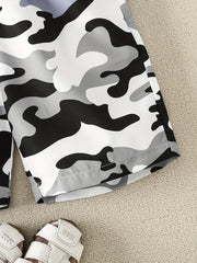 Boys Camo Casual Shorts Comfortable Breathable Kids Summer Clothes