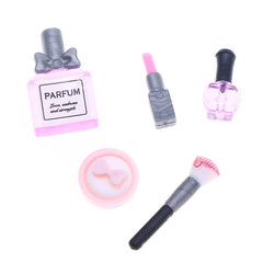 Dollhouse Mini Makeup Set Lipstick Perfume Powder Brushes DIY Mini Home Scenes