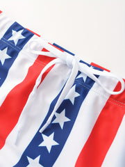 Men's Flag Pattern Swim Shorts Quick Dry Triangle Briefs