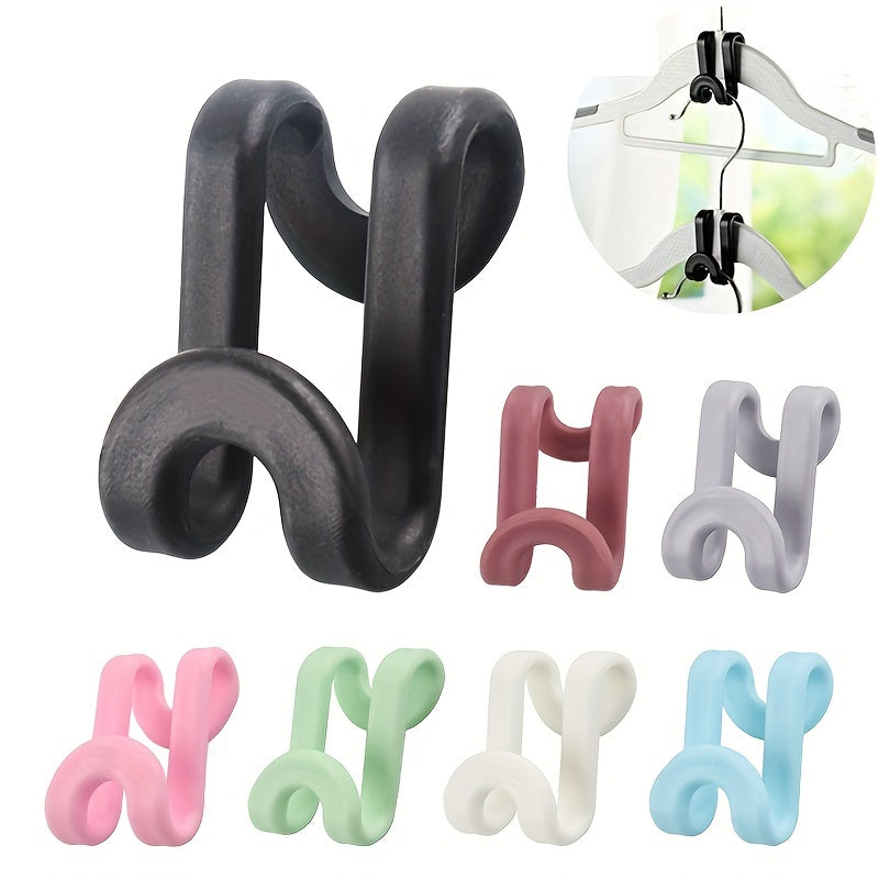 50pcs S Type Hanger Connection Hooks for Maximizing Closet Space