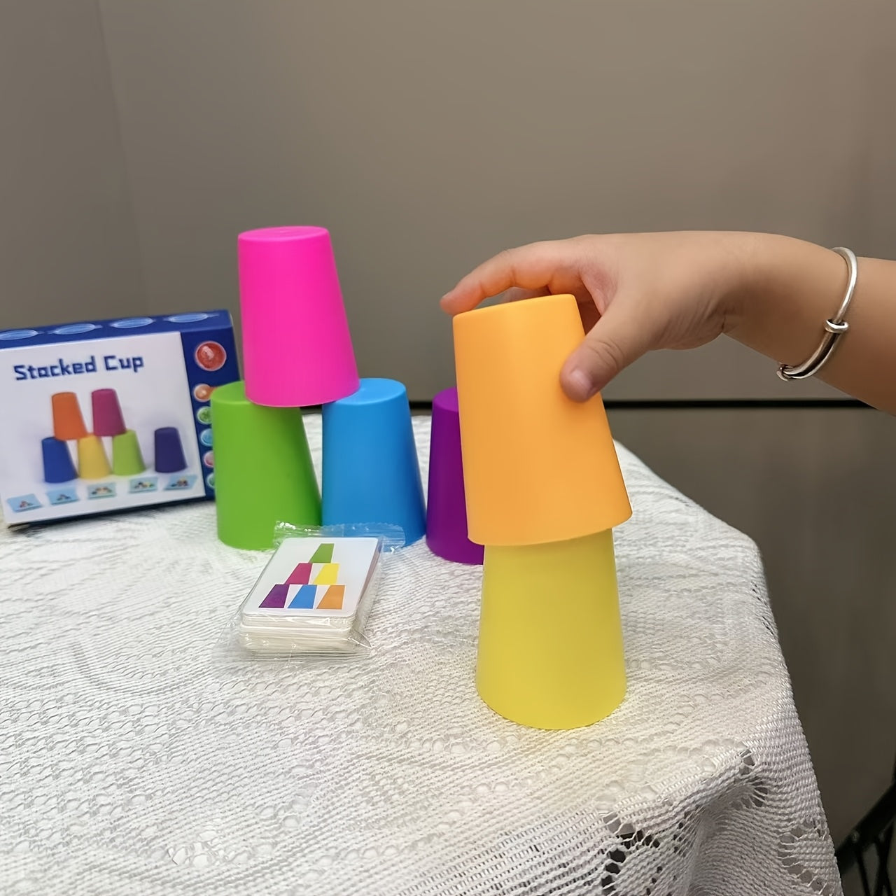 Stacking Cup Set Sensory Toy Educational Toy Great Gift Cup Stacking Battle
