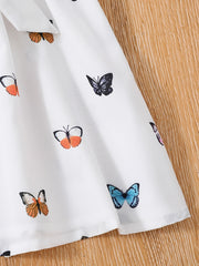 Toddler Girls Butterfly Halter Neck Dress for Party Beach Vacation