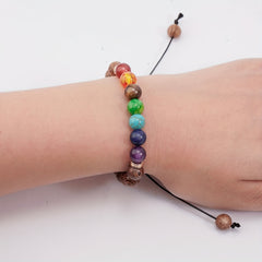 7 Chakra Reiki Healing Bracelet Energy Yoga Beads Bangle