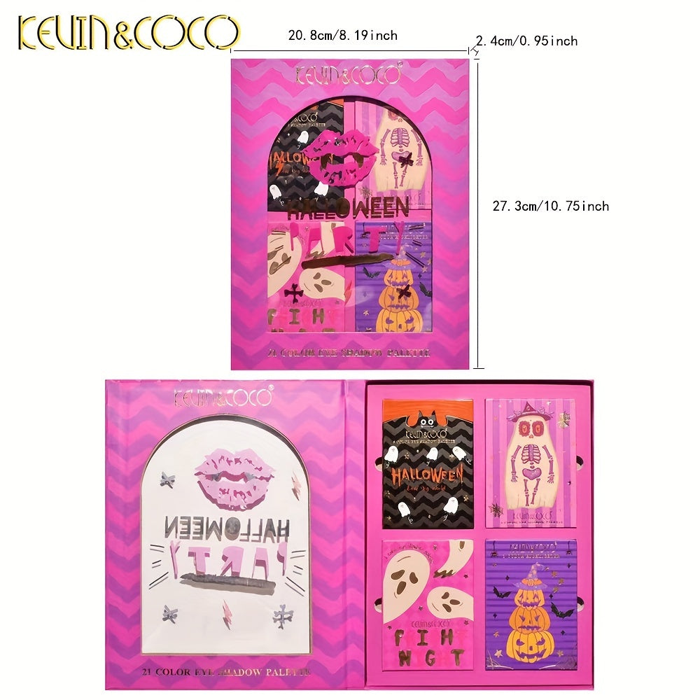 Halloween 21 Colors Eyeshadow Palette Set Pearly Matte Earth Orange Brightening