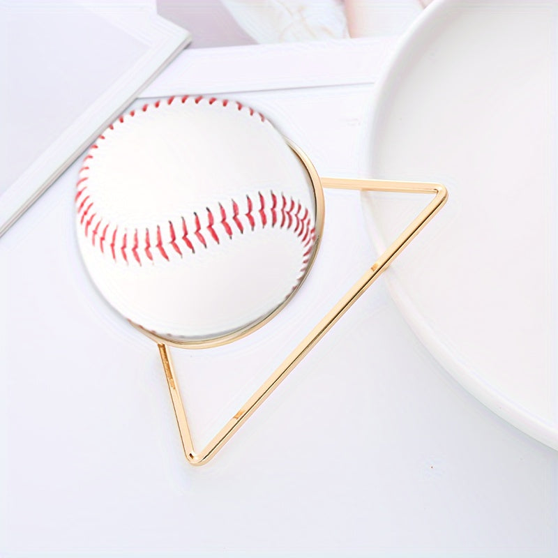 Metal Baseball Display Stand Geometric Shape Rack for Souvenir Storage