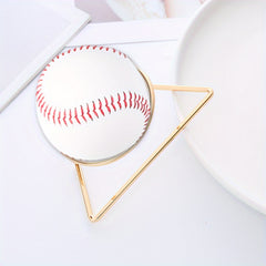 Metal Baseball Display Stand Geometric Shape Rack for Souvenir Storage