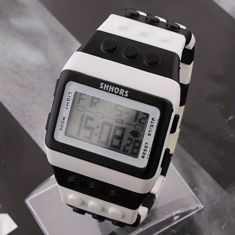 Rainbow Block Building Block LED Electronic Watch for Kids