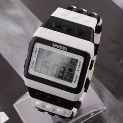 Rainbow Block Building Block LED Electronic Watch for Kids