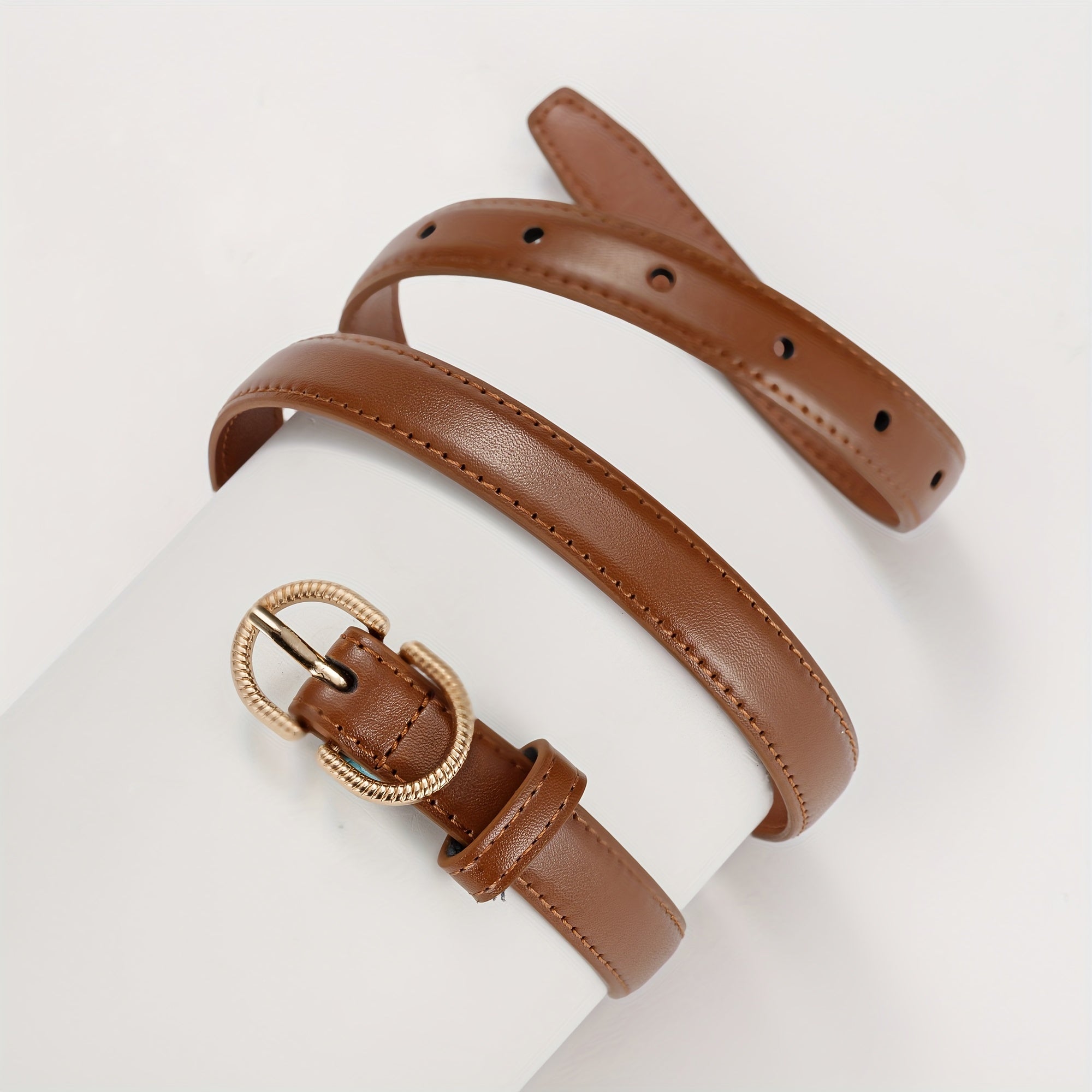 Girls Boys Oval Buckle Belt Fashion Accessory for Jeans Pants