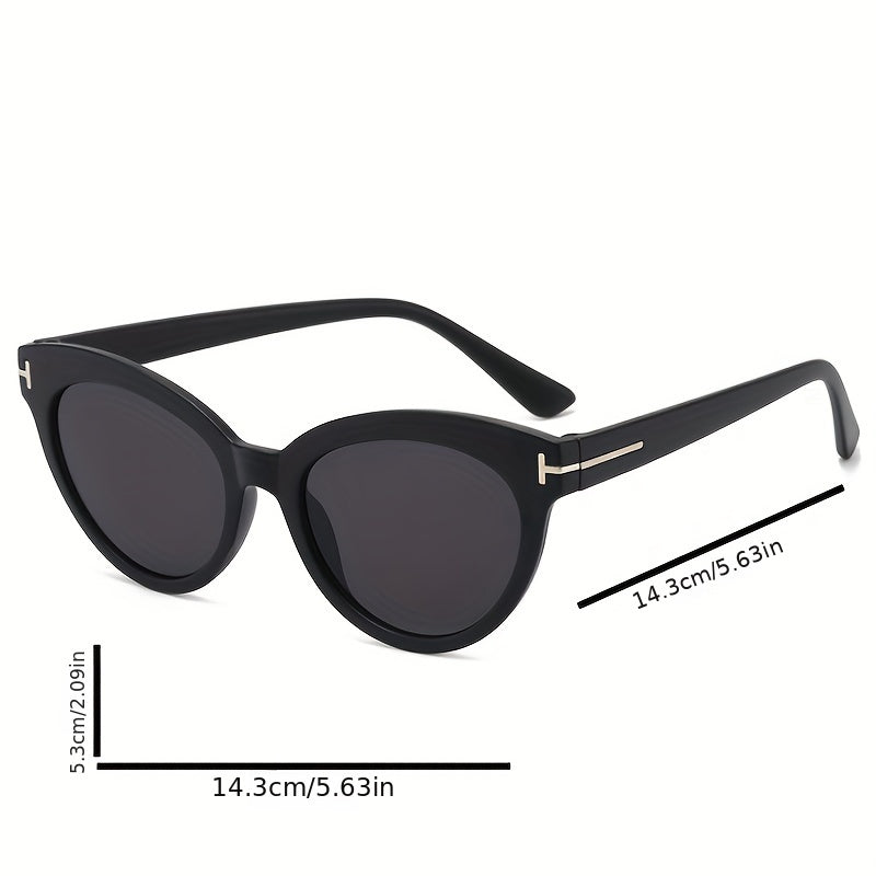 Oval Fashionable Sunglasses T shaped Men's And Women's Fashionable Sunglasses
