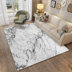 Modern Marble Area Rug - Non-Slip Backing