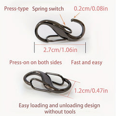 Adjustable Metal Buckle Bag Chain Shortener Strap Clasps DIY Connector
