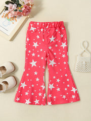 Girl's Flared Pants Star Pattern Baby's Trousers