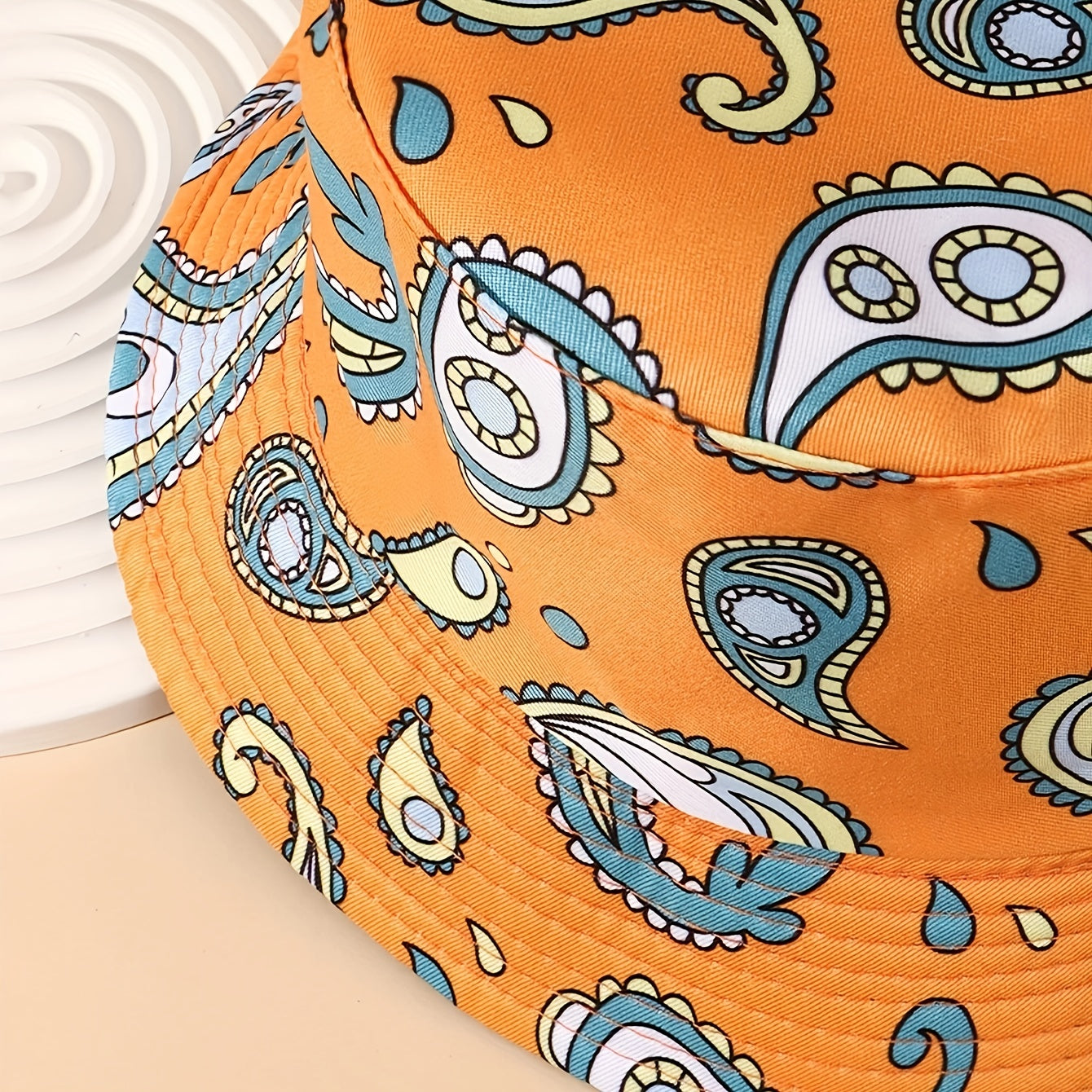 Orange Cashew Flower Sunshade Bucket Hat for Men Women