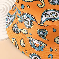 Orange Cashew Flower Sunshade Bucket Hat for Men Women