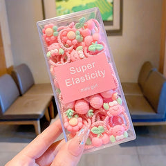 30pcs Cute Elastic Hair Ties for Baby Girls' Ponytails