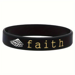 Set of 3 Slogan Rubber Bracelet Silicone Wristband
