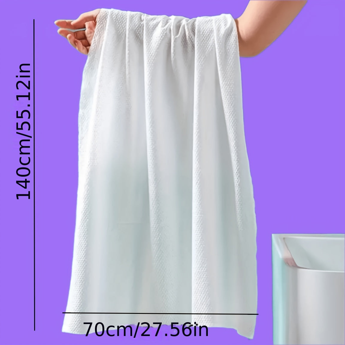 5pcs Disposable Compressed Bath Towel for Travel & Camping