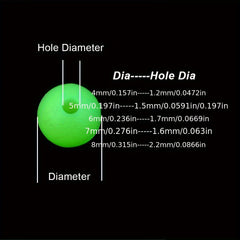 170pcs Glow in the Dark Fishing Beads Set Soft Rubber Rig Accessories