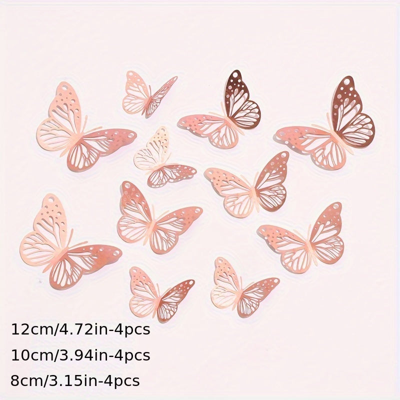1pc Metallic Simulation Butterfly Wedding Party Ornament
