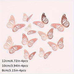 1pc Metallic Simulation Butterfly Wedding Party Ornament