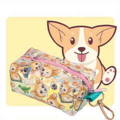 Portable Cartoon Pet Bin Bag Holder Dog Poop Bag Dispenser For Dog Leash