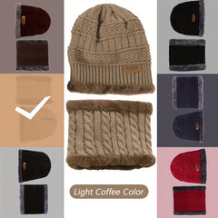 Knitted Beanie With Scarf Warm Neck & Head Cover