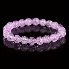 Crystal Glass Beaded Chain Bracelet for Men Women