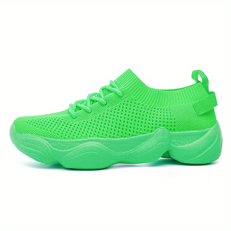 Women's Mesh Breathable Platform Sneakers - Casual Sports