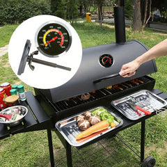 BBQ Charcoal Grill Smoker Temperature Gauge Pit Barbecue Thermometer Fahrenheit