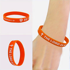 Colorful Slogan Pattern Silicone Bracelet Wrist Band