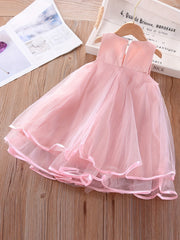 Rose Decor Princess Dress For Girls Birthday Dresses Party Ball Gown