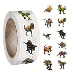 550pcs Dinosaur Sticker Roll - Water Bottle, Laptop, Luggage Decals