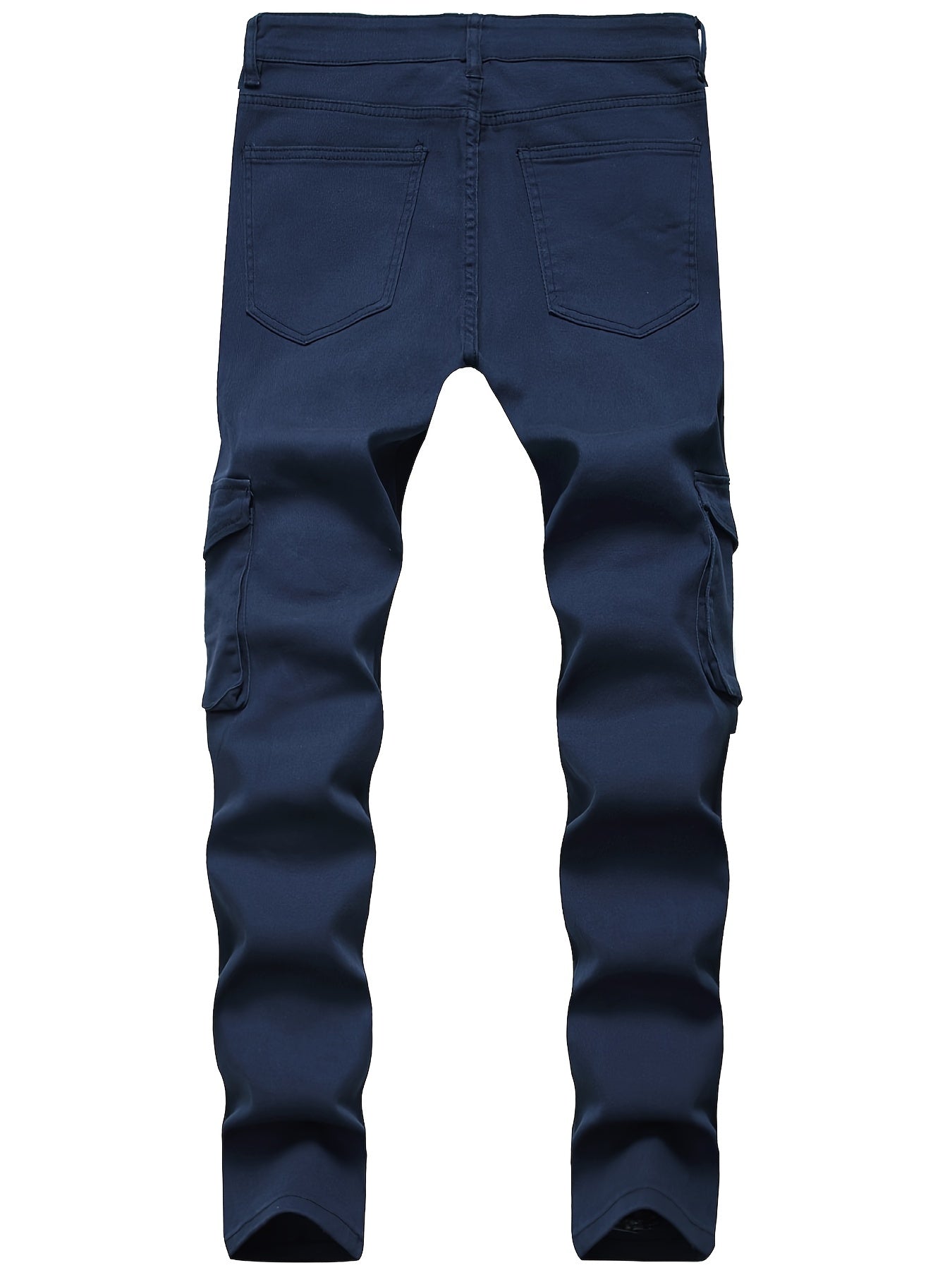 Men's Slim Fit Cargo Navy Jeans