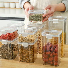 Clear Airtight Food Storage Containers Moisture-proof Sealed Fresh Box