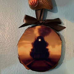 Resin Wood Slice Christmas Tree Pendants Holiday Home Decoration