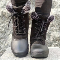 Women's Fluffy Snow Boots Plus Fur Warm Outdoor Boots
