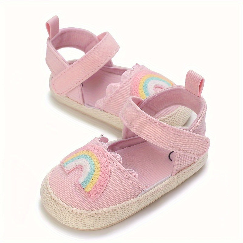 Baby Girls Rainbow Sandals Breathable Lightweight for Indoor Outdoor