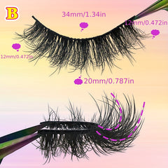 Cat Eye Look Full False Eyelashes 20mm Faux Mink Lashes Fluffy Eye End