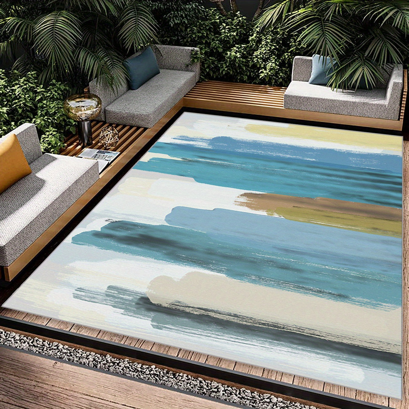 Modren Living Room Area Rugs Soft Plush Geometric Floor Carpet Floor Mat